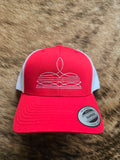 Bootstitch snap back hat - red