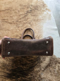 Tooled leather handbag purse
