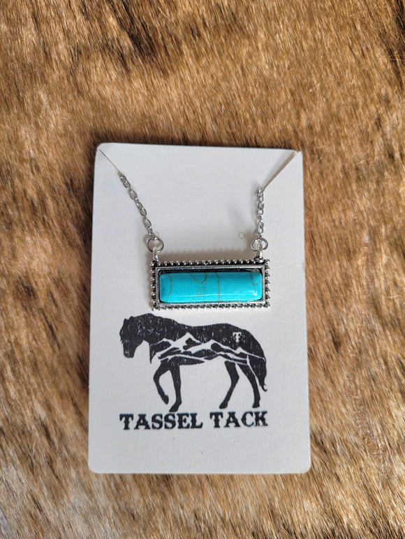 Turquoise bar necklace