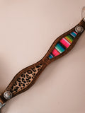 Leopard and serape breast collar