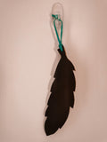 Leather feather for saddle or decor