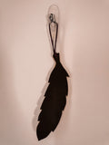 Leather feather for saddle or decor