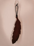 Leather feather for saddle or decor