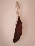 Leather feather for saddle or decor