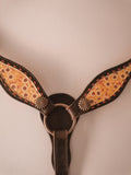Sunflower breast collar with rust buckstitch