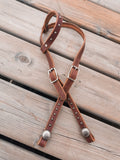 One ear headstall with spots and sunburst conchos