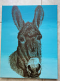 Original acrylic donkey painting