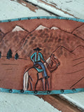 Cowgirl in the mountains - bronc halter noseband